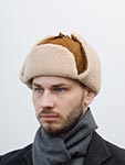 Шапка STETSON арт. 9297302 BOMBER CAP CALF SPLIT (светло-коричневый)